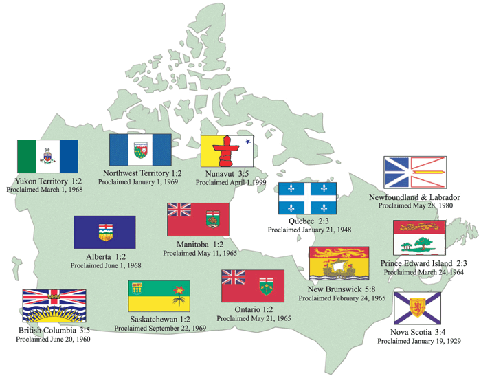 provincial flags of canada. Provincial Flags of Canada