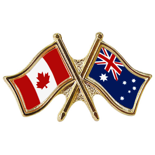 Canada Australia Friendship Flag Souvenir PIN 
