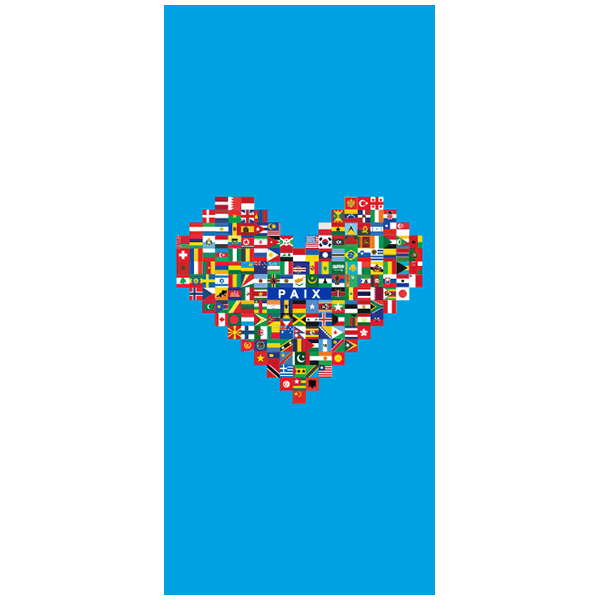 World Peace Vertical Banner, French
