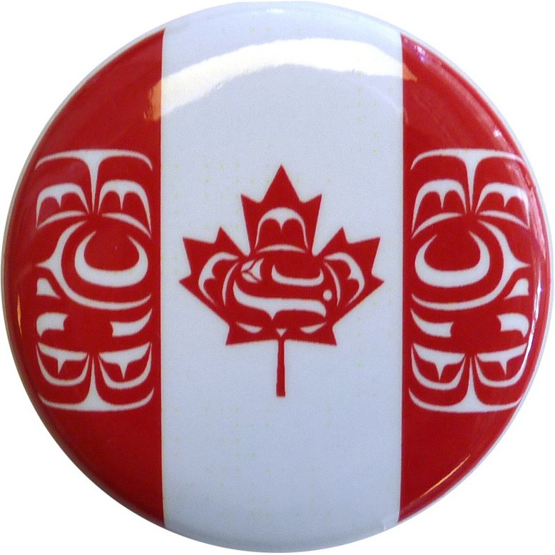 Canadian Indigenous Flag Button