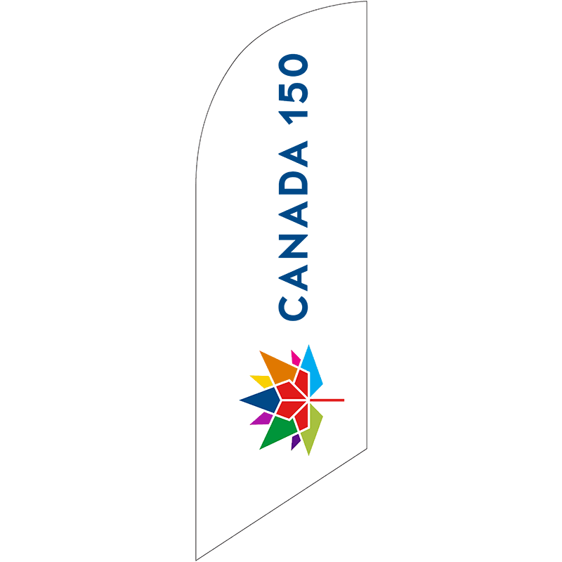 Canada 150 Feather Flag, White