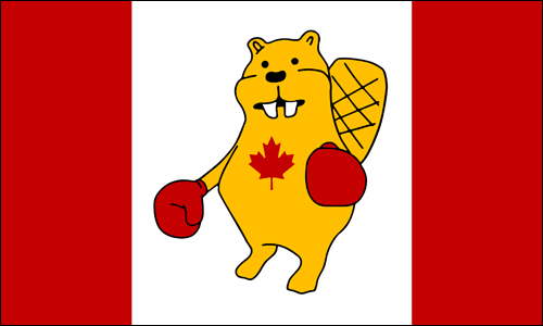 Canadian Boxing Beaver Flag