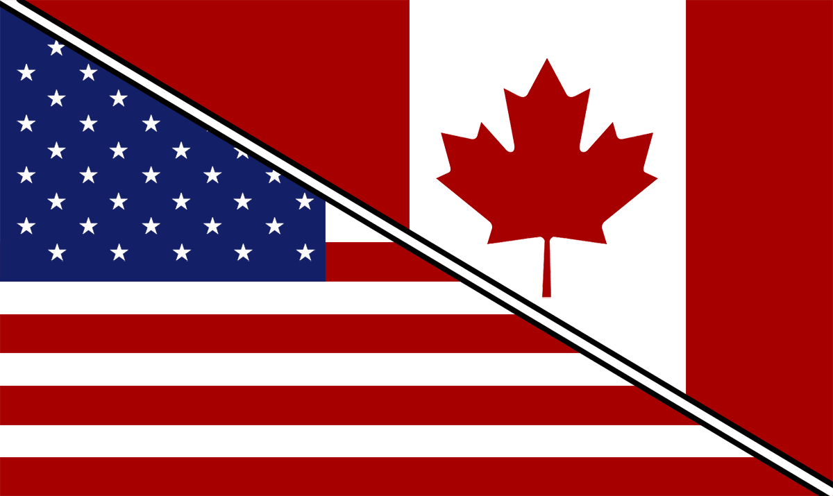Canada Usa Flags Together About Flag Collections