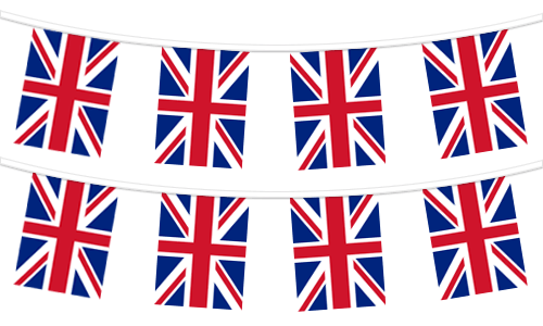 10 Metres of Bunting 20 Plastic Union Jack Flags Union Flag Bunting 