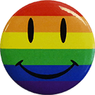 Pride Happy Face Round Button