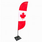 Canada Feather Flag Set with Pole and Steel Base