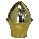 Acorn Finial, 1" Plastic, Gold (w/insert)