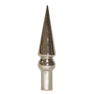 Round Spear Finial, Chrome Plated