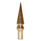 Round Spear Finial, Brass Plated
