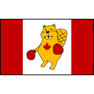 Canadian Boxing Beaver Flag