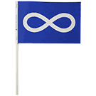 Métis Paper Stick Flags, Blue