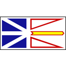 Newfoundland 2 3/8"x4" Window Cling Decal