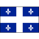 Quebec 2 3/8"x4" Window Cling Decal