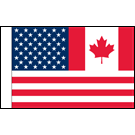 Canada USA Combo 5"x8" Flag