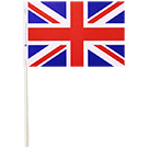 Union Jack Paper Stick Flags