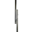 8'x1" Aluminum Flagpole, Silver 