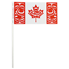 3" x 6" Canadian Indigenous Paper Stick Flag