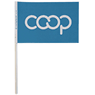 Co-op Paper Stick Flag, Turquoise