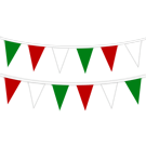 Red/White/Green Plastic Pennant String, 120'