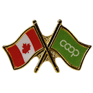Canada/Co-op Crossed Pin, Lime