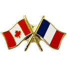 Canada/France Crossed Pin