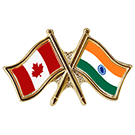 Canada/India Crossed Pin