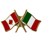 Canada/Italy Crossed Pin