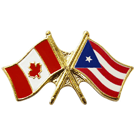 Canada/Puerto Rico Crossed Pin
