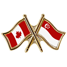 Canada/Singapore Crossed Pin