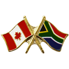 Canada/South Africa Crossed Pin