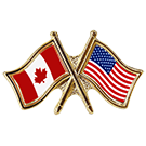 Canada/USA Crossed Pin