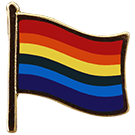 Pride Waving Flag Pin (5/8")