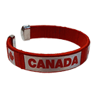 Canada Flag "C" Bracelet, Red