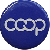 Co-op Button, Blue
