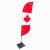 Canada Feather Flag Set with Pole and Steel Base