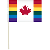 Canada Pride Paper Stick Flags, 4" x 6"