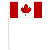3" x 6" Canada Paper Stick Flags
