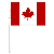 4" x 6" Canada Paper Stick Flags