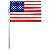 USA Paper Stick Flags