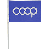 Co-op Paper Stick Flag, Blue