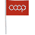 Co-op Paper Stick Flag, Red