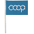 Co-op Paper Stick Flag, Turquoise