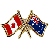 Canada/Australia Crossed Pin