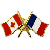 Canada/France Crossed Pin