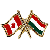 Canada/Hungary Crossed Pin