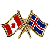 Canada/Iceland Crossed Pin