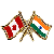 Canada/India Crossed Pin