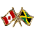 Canada/Jamaica Crossed Pin