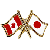 Canada/Japan Crossed Pin