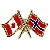 Canada/Norway Crossed Pin